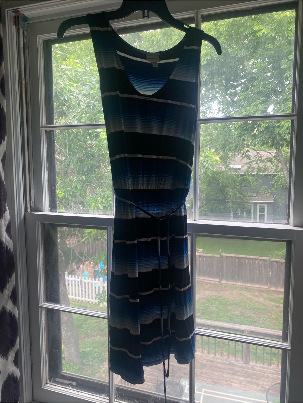 Blue Tie-Waist Dress